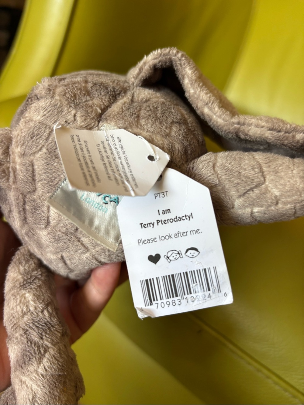 Jellycat Terry Pterodactyl PT3T Retired NWT Rare Dinosaur Plush - Picture 5 of 7